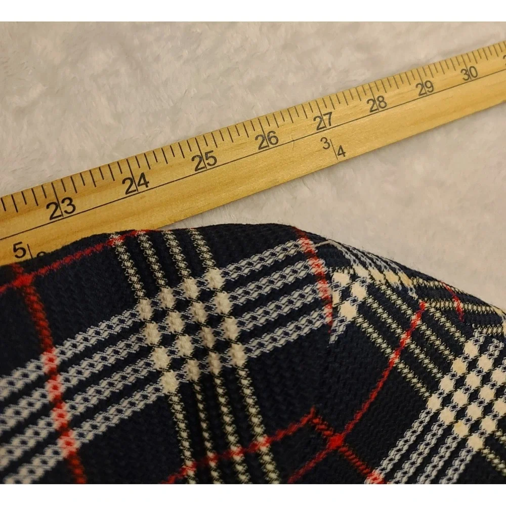 Richman Brothers Sportsman Knits Vintage Men's Plaid Blazer Navy Red White 20x31